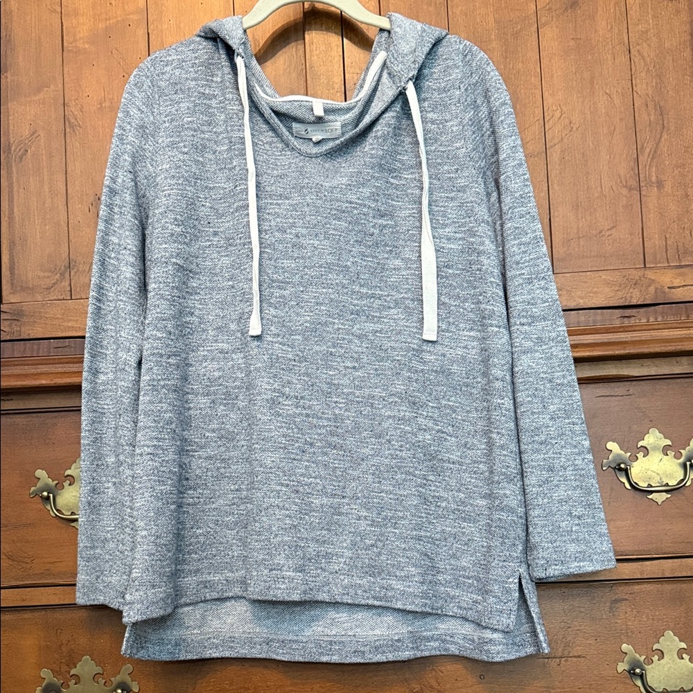 Lou & Grey Soft Gray Hooded Sweater